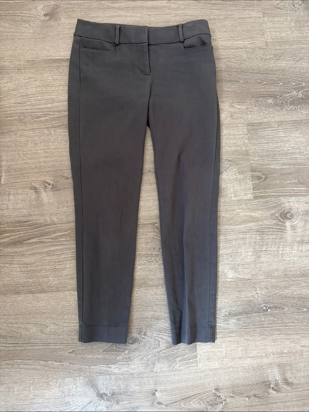LOFT Slim Ankle Pants - Charcoal Gray